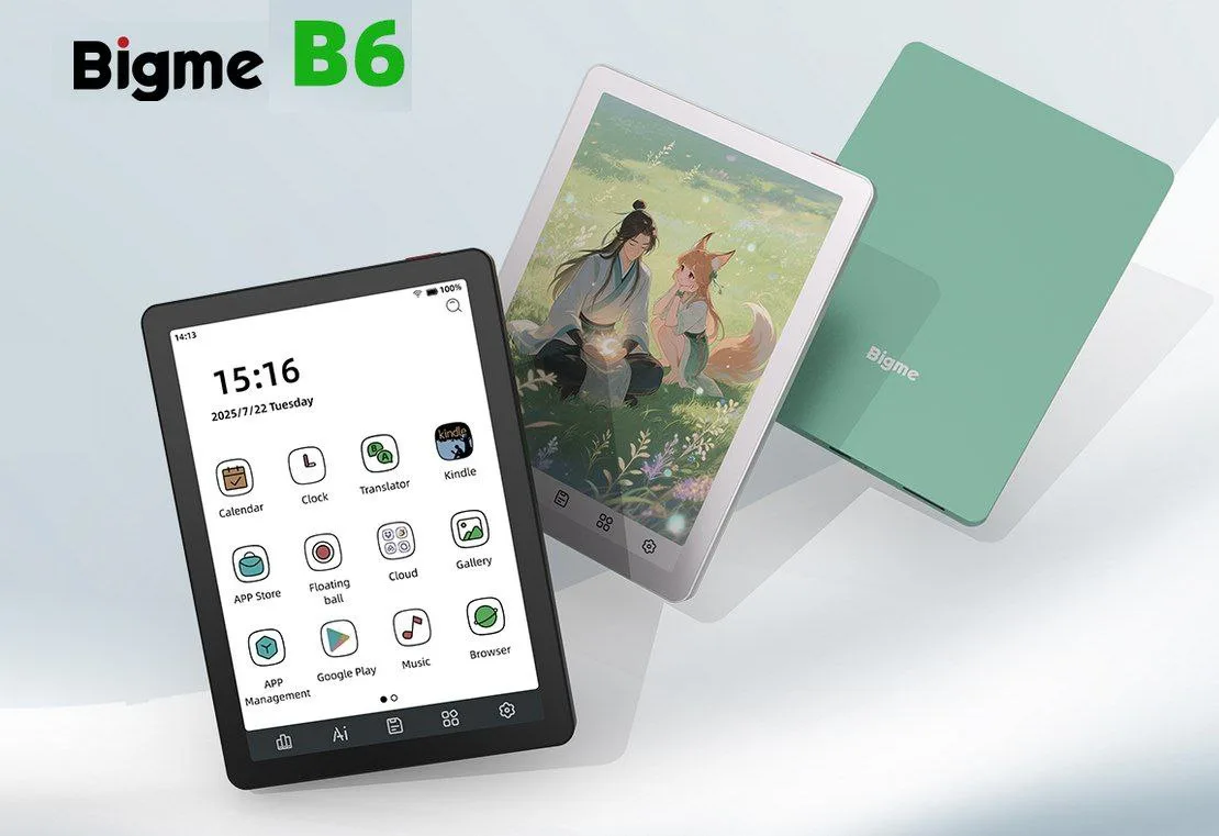 ⚡ Электронная книга Bigme B6 с цветным e-ink экраном 6" по скидке!

Bigme B6 работает на Android 14,