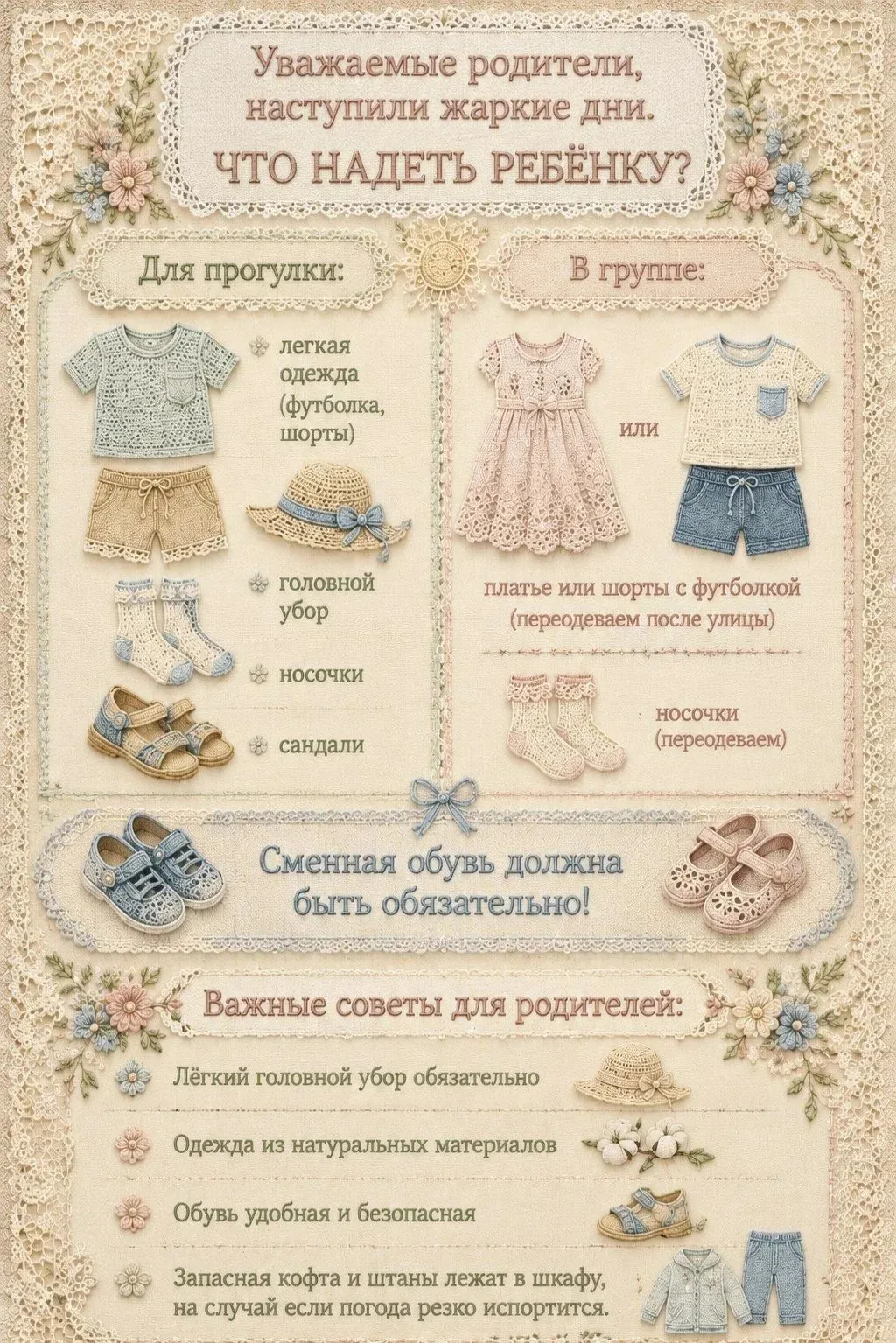 ☀️Как одевать ребёнка в жару: простые правила ☀️В жаркие дни особенно важно позаботиться о комфорте 