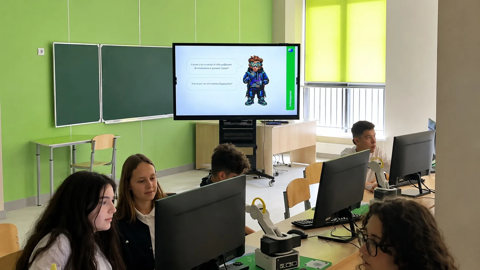Второй день проекта «Киберурок» в нашей школе! 💻