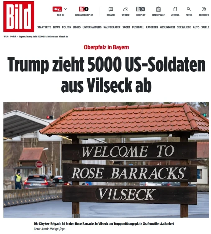 США выводят 5000 военнослужащих с немецкой базы в городе Фильсэкк, сообщает Bild.   Издание пишет, ч