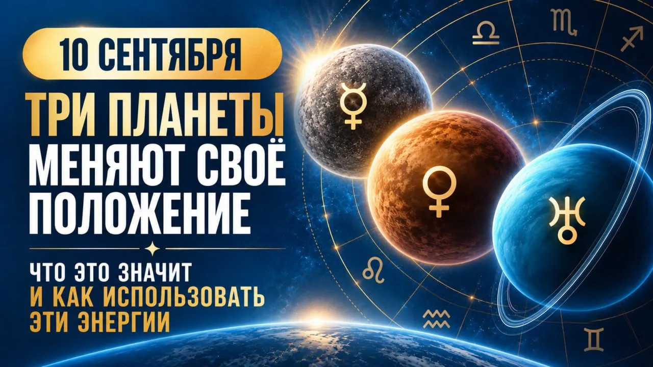 10 сентября: сразу три планеты меняют своё положение