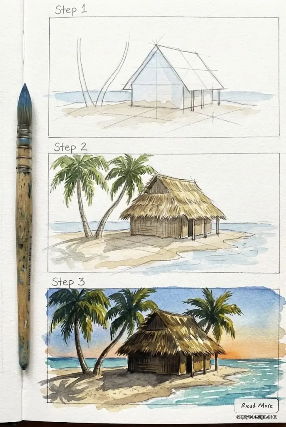 ЛЕТО + АКВАРЕЛЬ = НАША РАЗМИНКА🎨