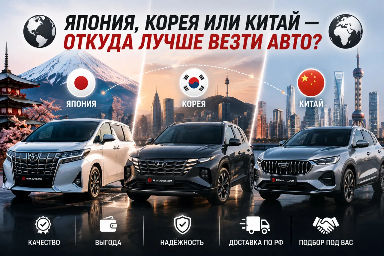 🌏 ЯПОНИЯ, КОРЕЯ ИЛИ КИТАЙ - ОТКУДА ЛУЧШЕ ВЕЗТИ АВТО? 🌏

Часто клиенты спрашивают: «А откуда лучше?