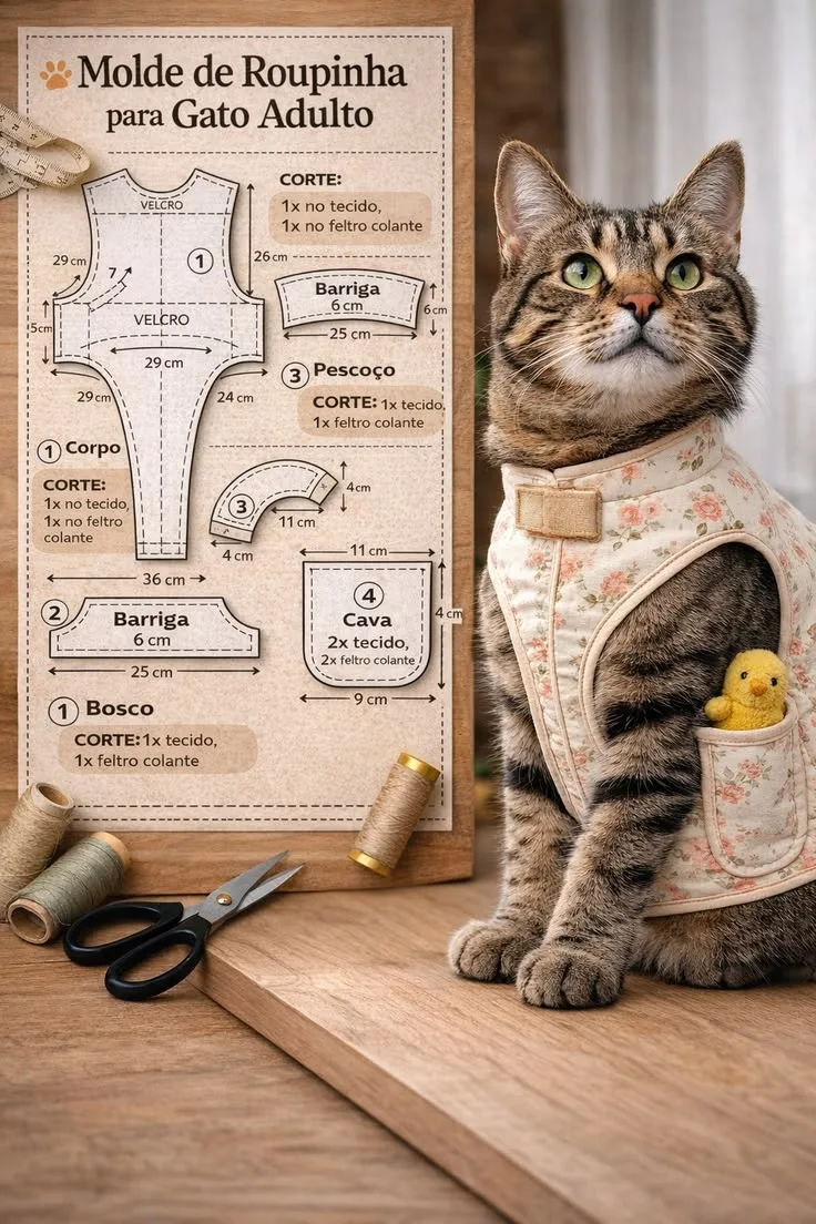 Жилет на кошку.