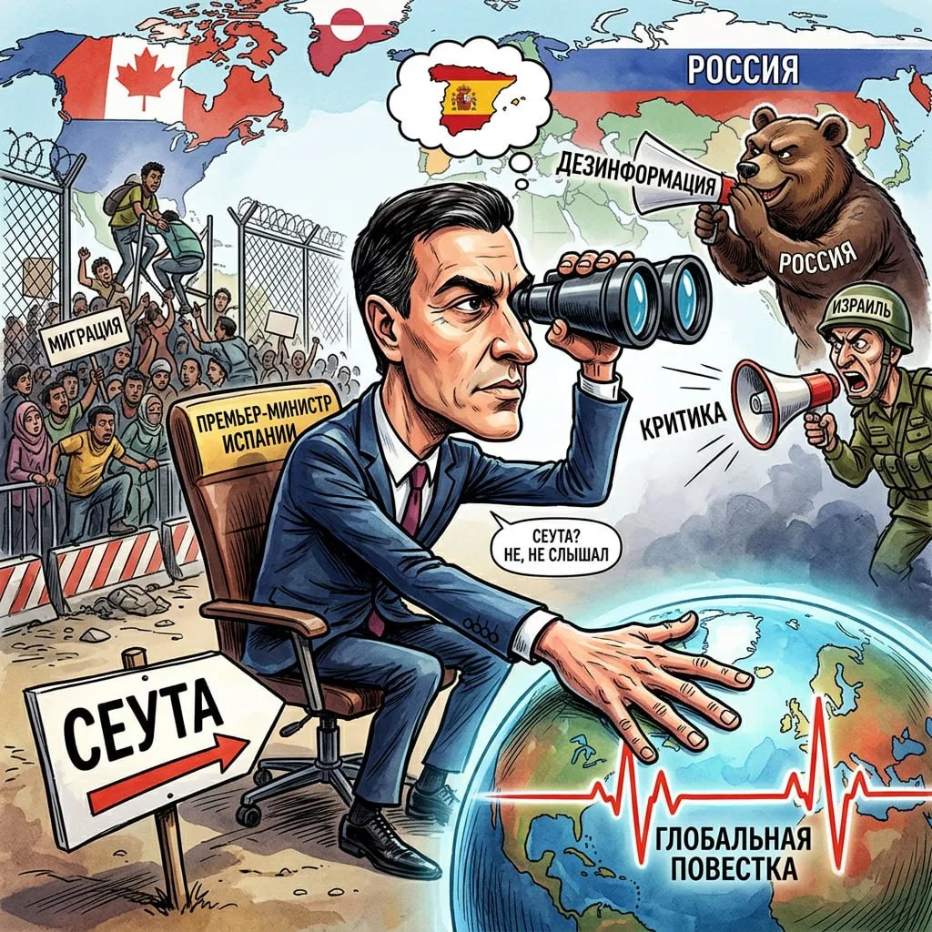 👁️‍🗨️ Премьер Испании Санчес цепко держит руку на пульсе глобальной информационной по...