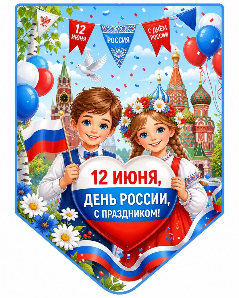🎉 День России — отличный повод поговорить с детьми о Родине, дружбе народов и любви к своей стране.