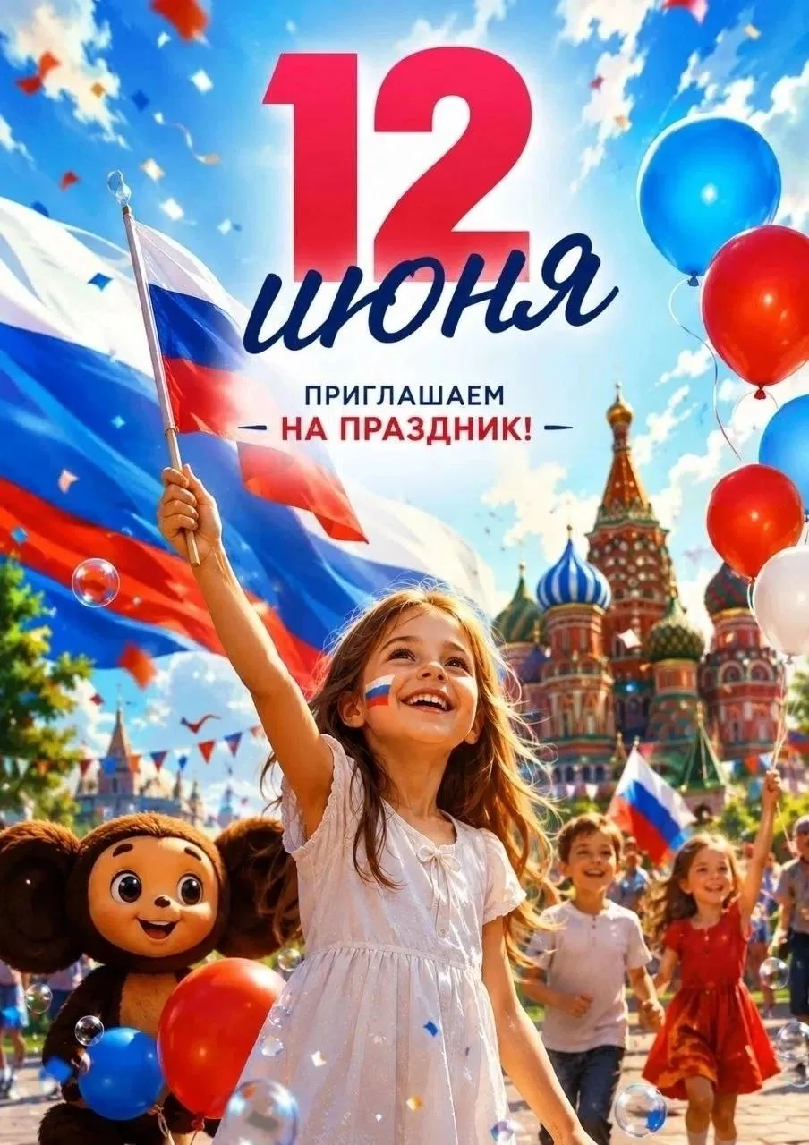 Дорогие Друзья!😊 Приглашаем Вас 12 июня в 11:00 на праздничную программу, посвящённую ...
