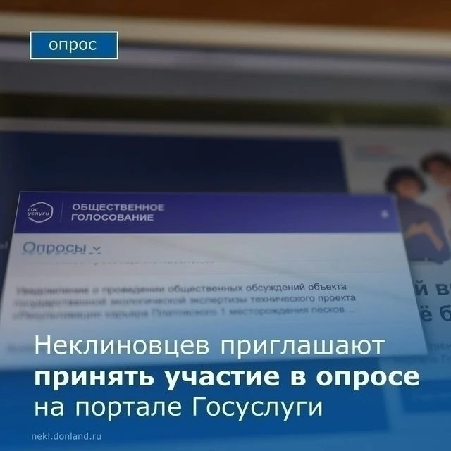 Жители Неклиновского района могут принять участие в опросах на портале Госуслуги.