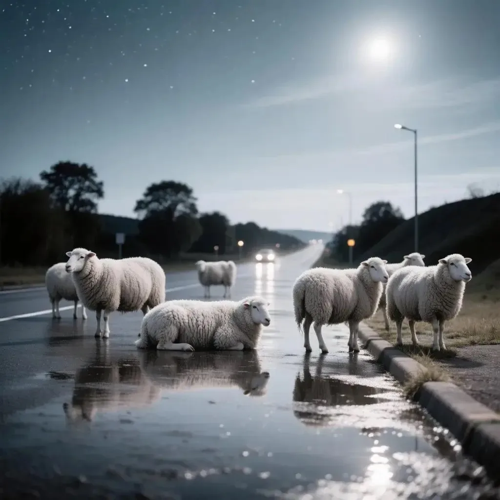 🤯 🐑 На трассе «Барнаул-Павловск водитель сбила сразу восемь овец