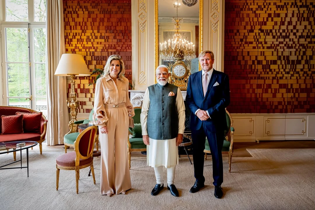 🇳🇱🤝🇮🇳 Король Нидерландов Виллем-Александр и королева Максима 16 мая приняли премьер-министра Индии Н