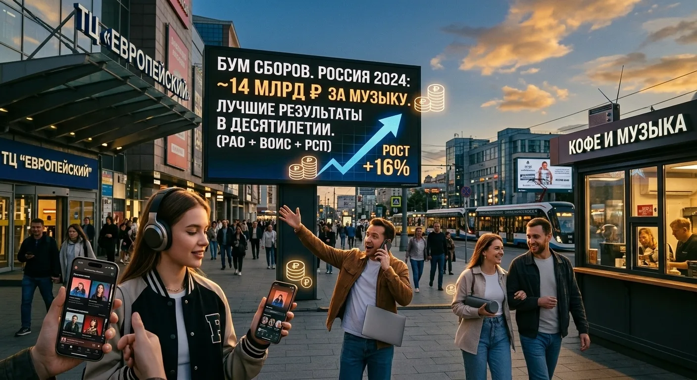 ​📈 Бум музыкальных сборов в РФ: РАО и ВОИС отчитались о лучших результатах за десятилетие  ​Российск