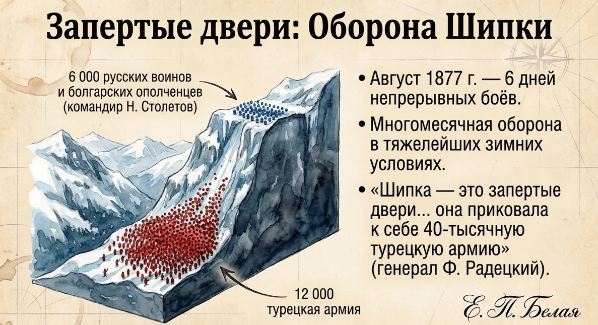 «Шипка — это запертые двери...» 🚪Коллеги, посмотрите на этот слайд. Просто посмотрите.