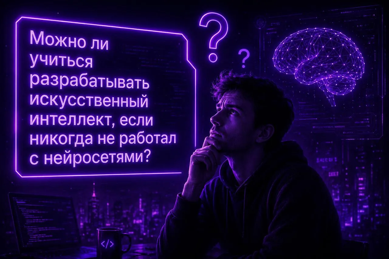 Можно ли учиться разрабатывать искусственный интеллект, если никогда не работал с нейросетями? 

«Чт