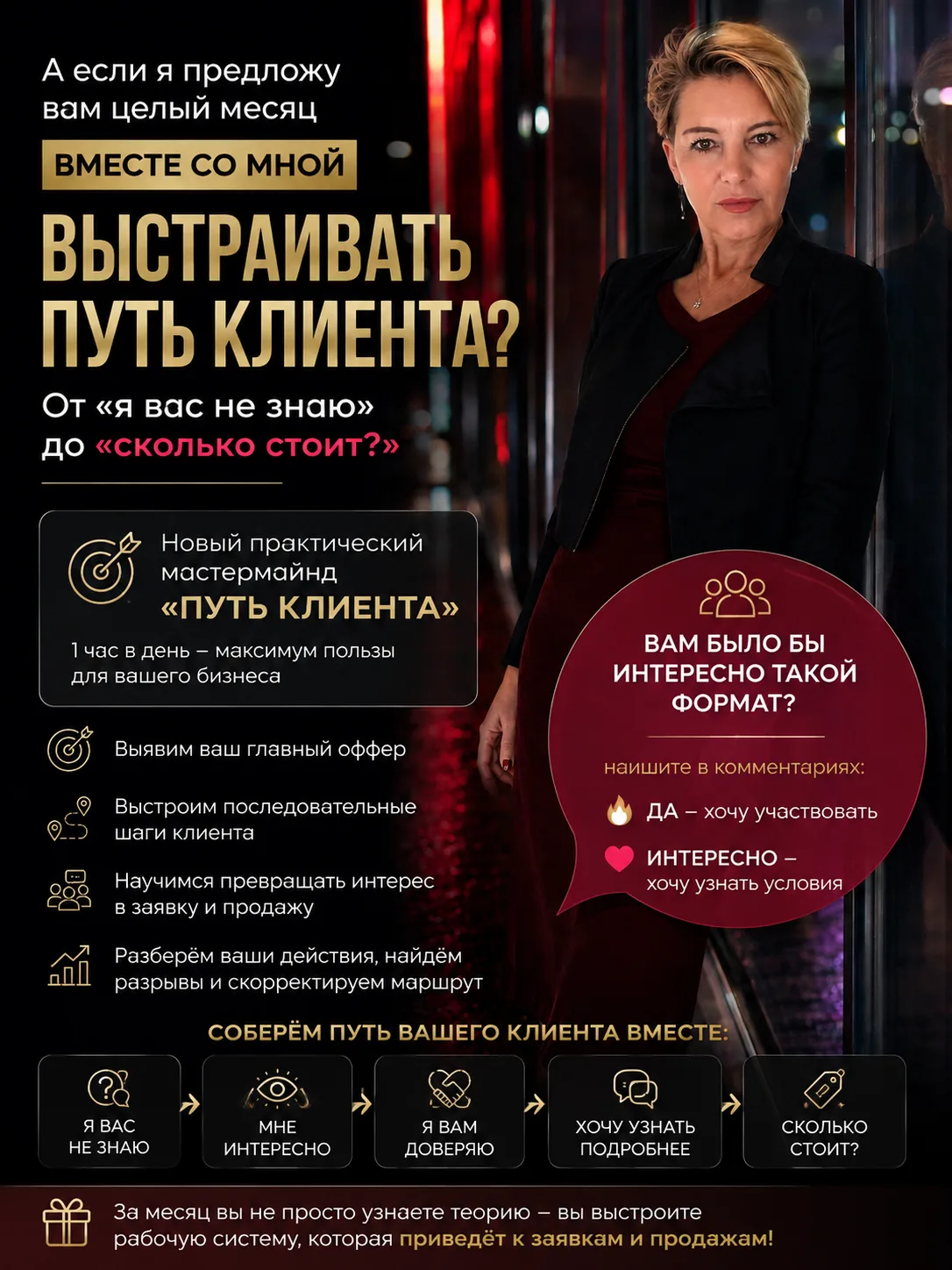 Целый месяц вместе со мной выстраивать путь вашего клиента?