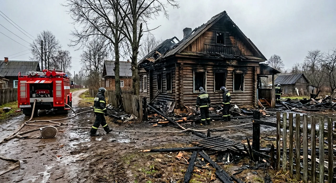 В деревне Котлино Рославльского округа при пожаре в жилом доме погибла женщина. Огонь охватил почти 
