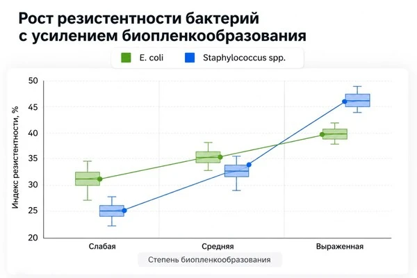 🦠 Биоплёнки + гены = суперустойчивость к антибиотикам. Новое исследование учёных из Омска и Екатери