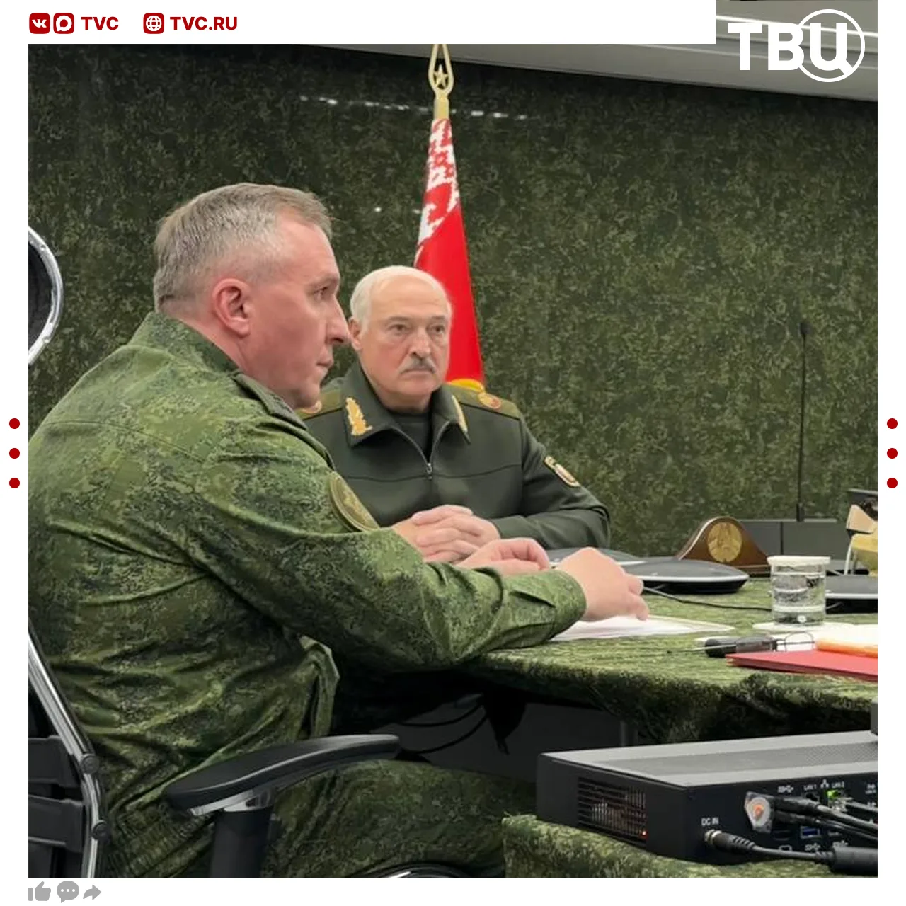 Владимир Путин и Александр Лукашенко связались по видеосвязи в ходе совместной тренировки ядерных си