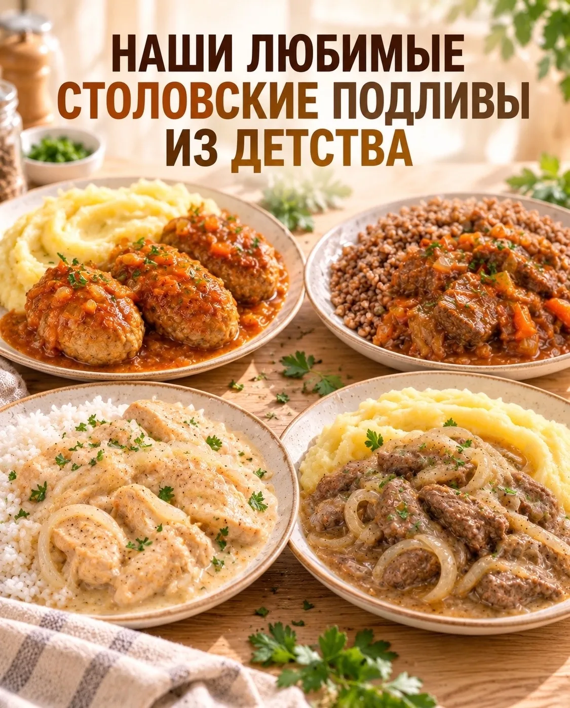 4 любимых блюдa c тoй caмoй cтoлoвcкoй пoдливoй