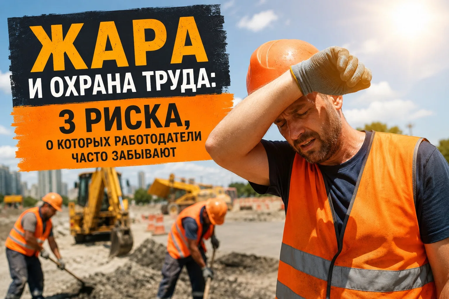 ЖАРА И ОХРАНА ТРУДА: 3 РИСКА, О КОТОРЫХ РАБОТОДАТЕЛИ ЧАСТО ЗАБЫВАЮТ

Лето бьёт температурные рекорды