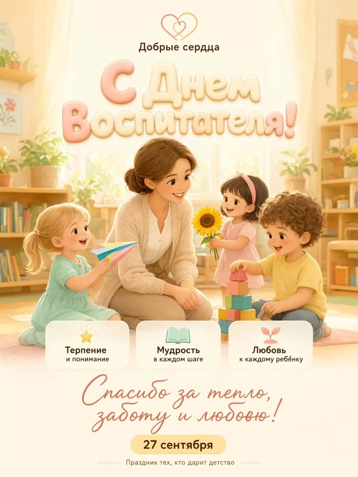 🍂 С Днем воспитателя и всех дошкольных работников! ❤
