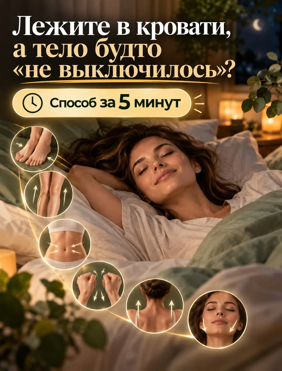 😌 Лежите в кровати, а тело будто всё ещё «на работе»?