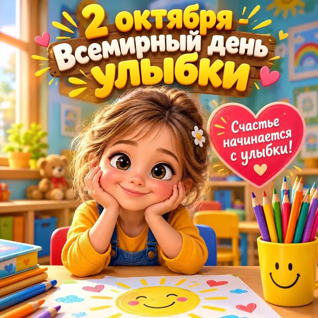 Сегодня, 2 октября, отмечается Всемирный день улыбки 😀