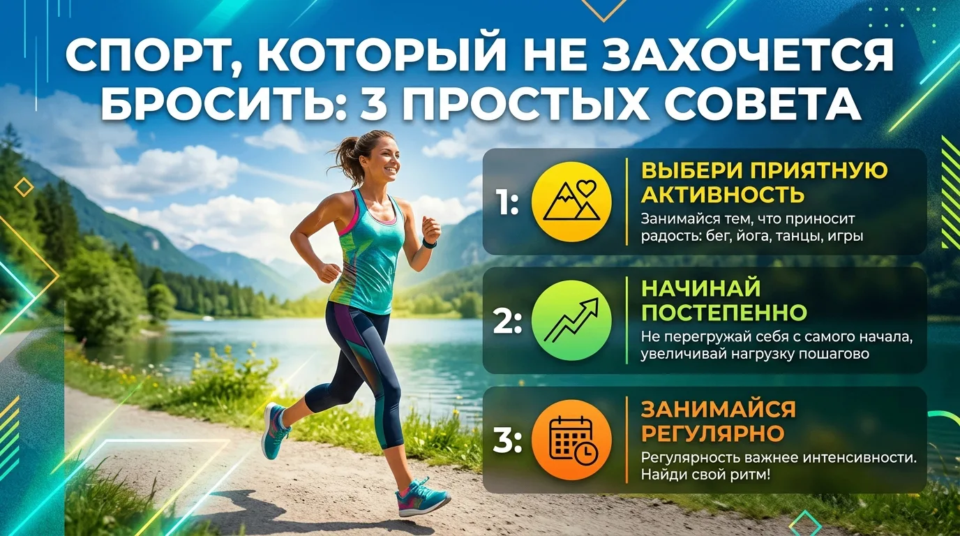 Спорт, который не захочется бросить: 3 простых совета