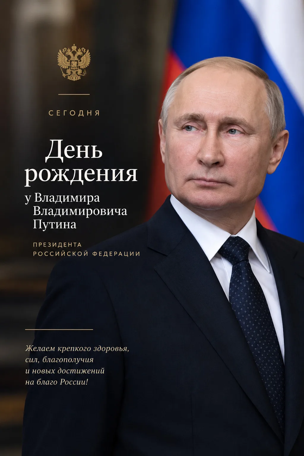 ⚡️7 октября — день рождения Президента Российской Федерации Владимира Владимировича Пут...
