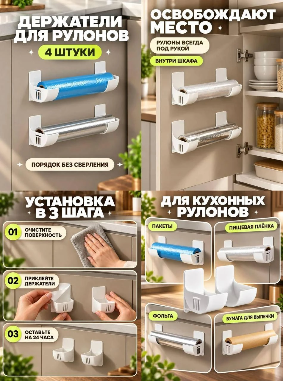 Настенный держатель для пакетов