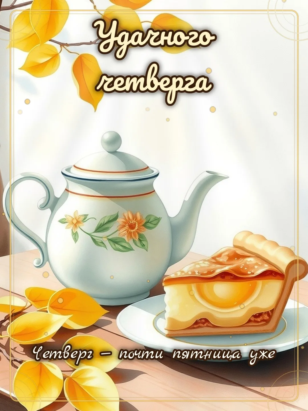 ☕ Удачного четверга! Четверг — почти пятница уже.