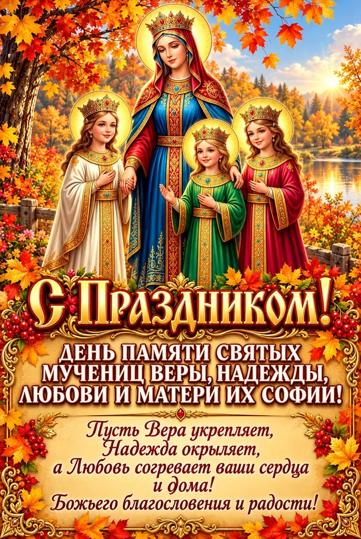 🌹🌹🌹С Днём памяти святых мучениц Веры, Надежды,