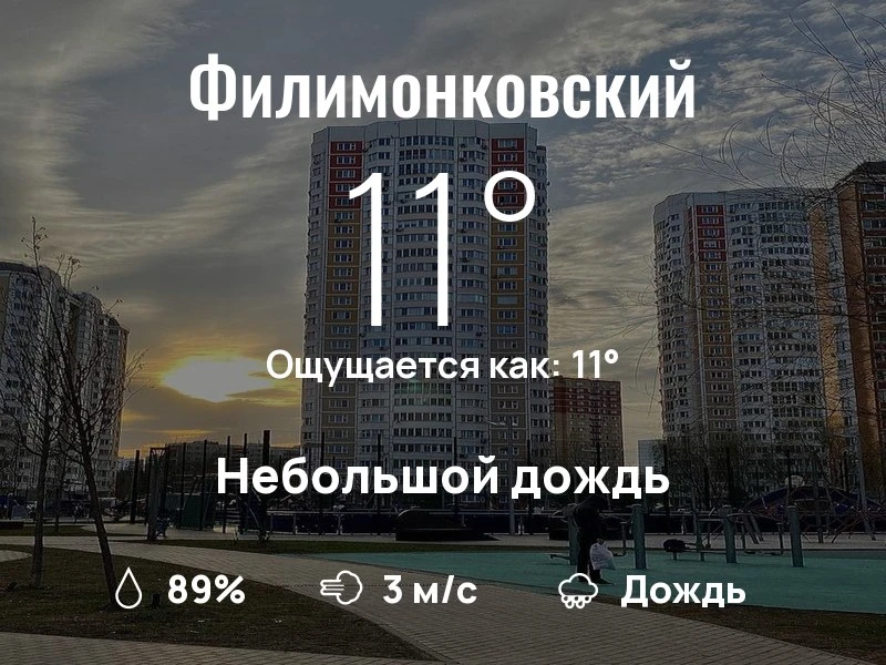Что с погодой в Филимонковском?