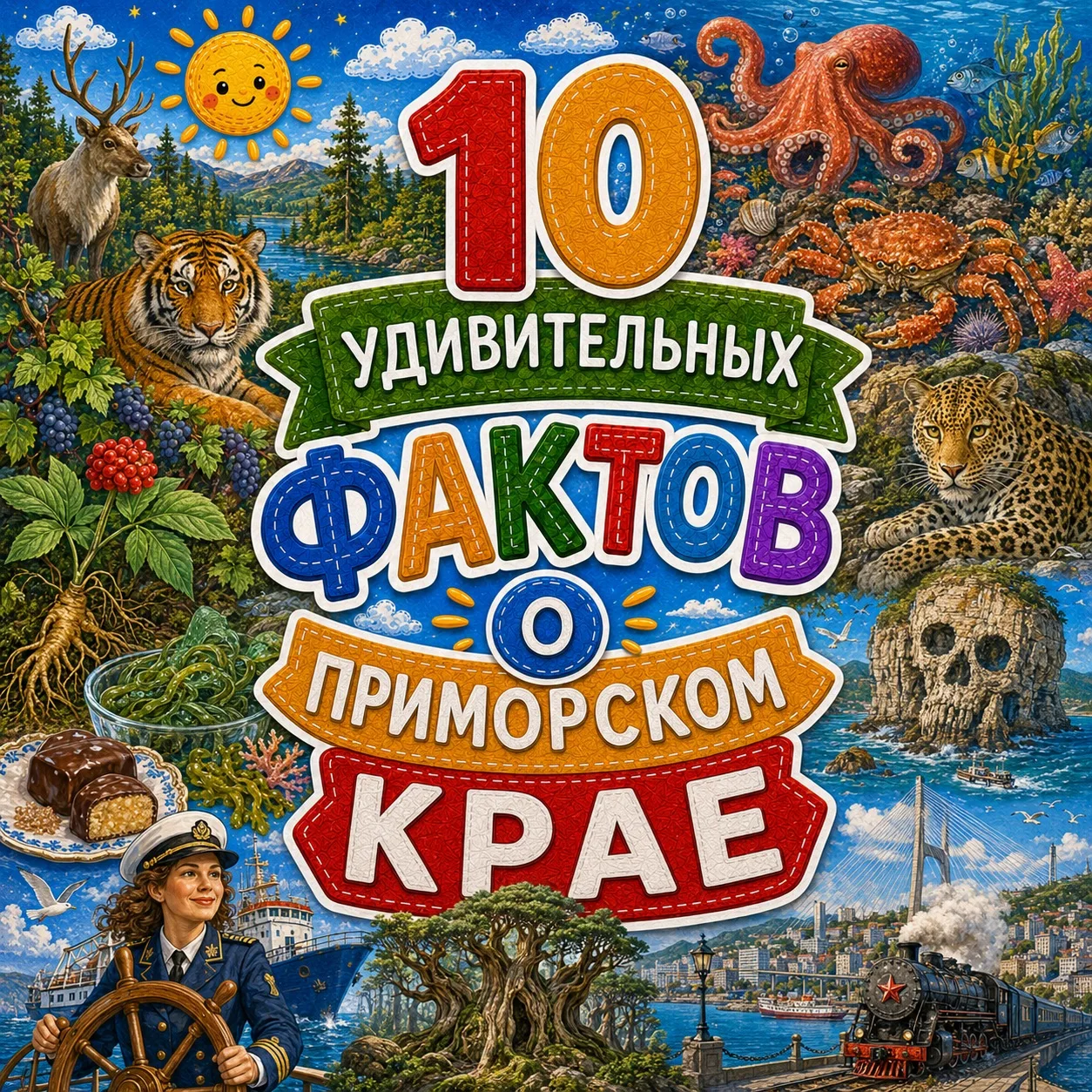 1️⃣ Здесь встречаются север и юг. В Приморье рядом можно увидеть растения и животных, х...