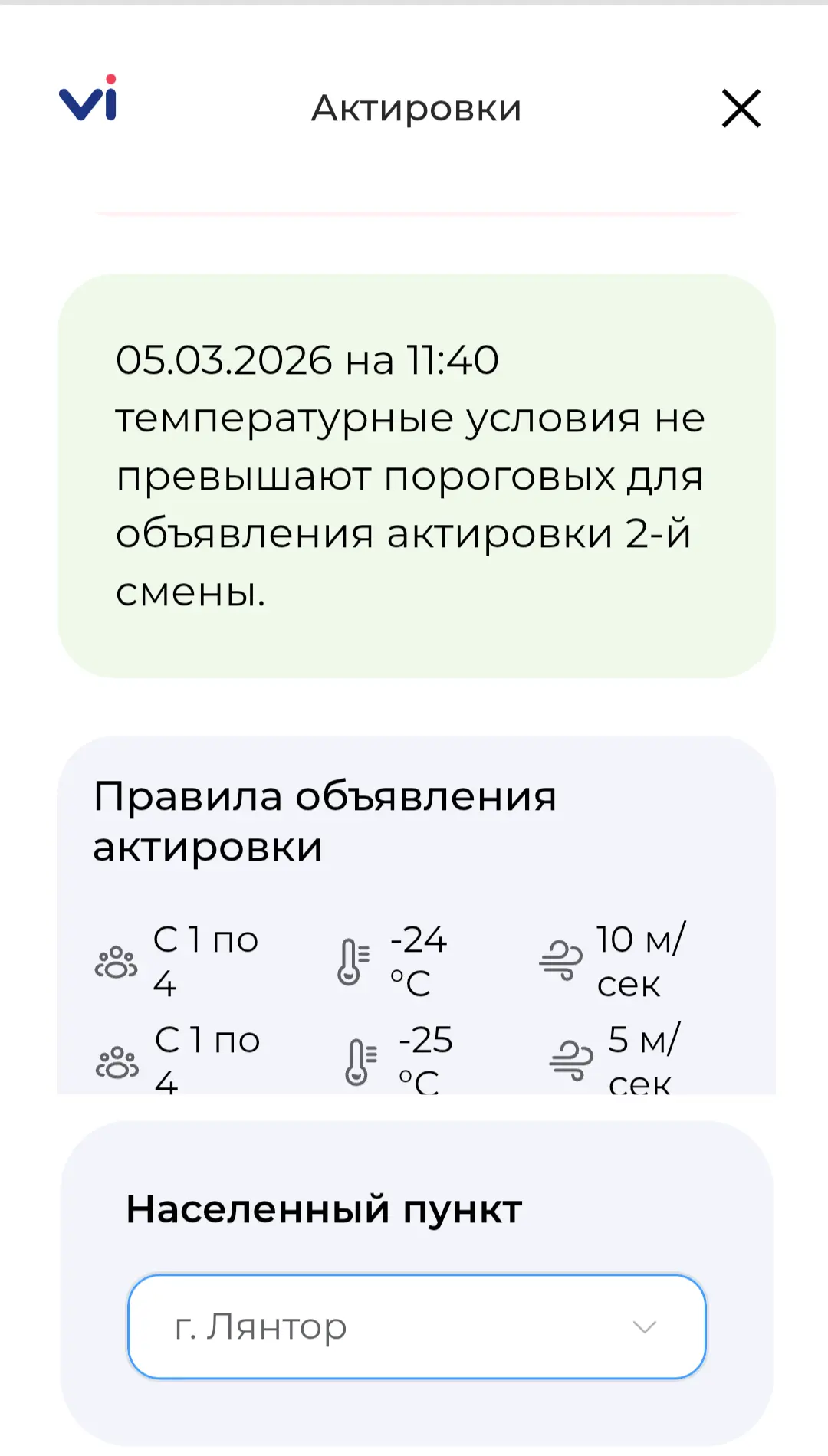 Информация по актировке