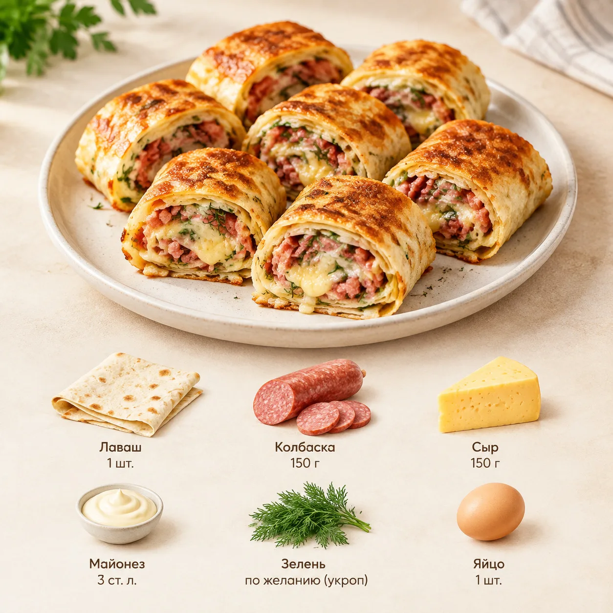 Мини пиццы в лаваше 🤤