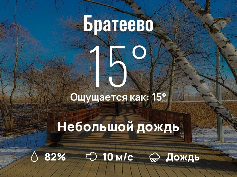 Что с погодой в Братеево?
