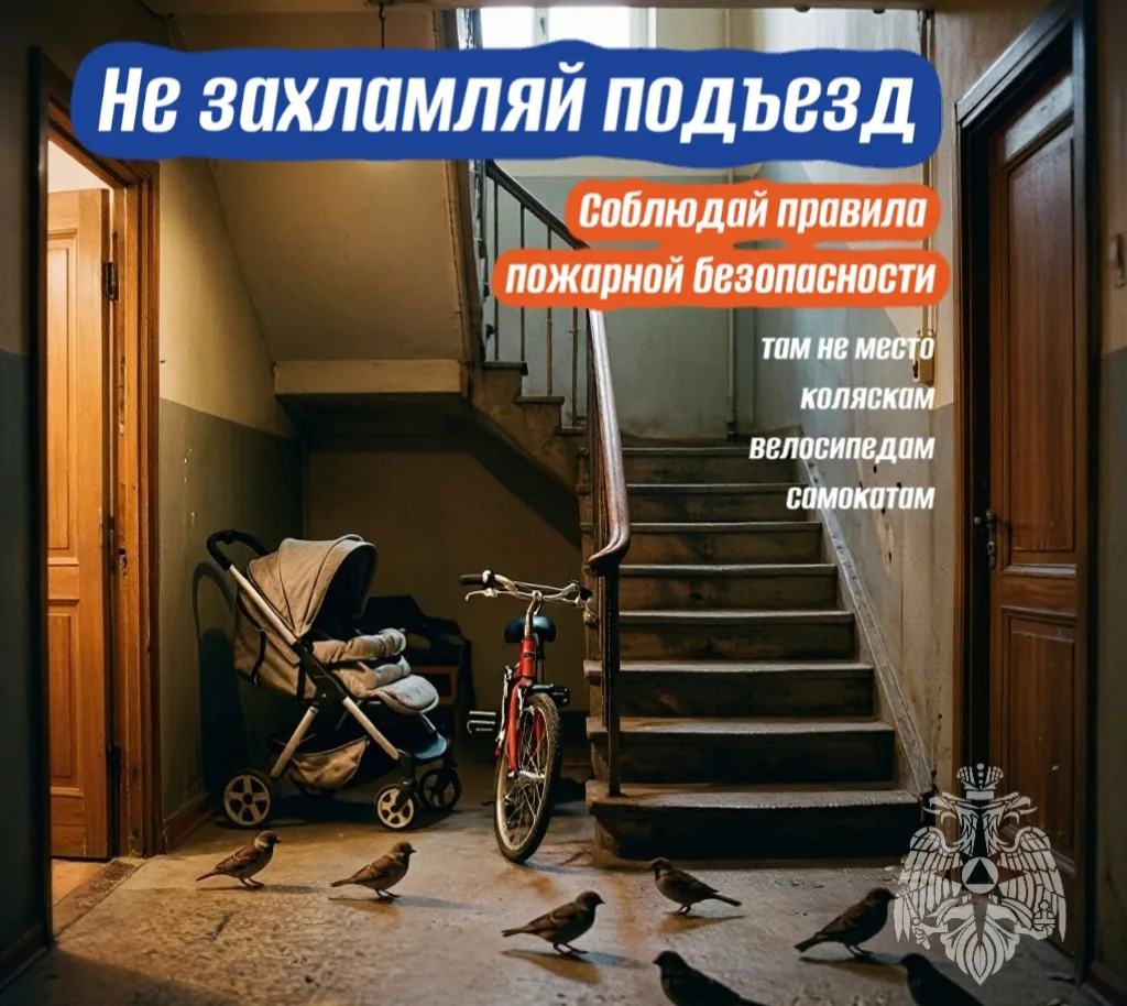 🛑Лестничная клетка - не склад. И не гараж.