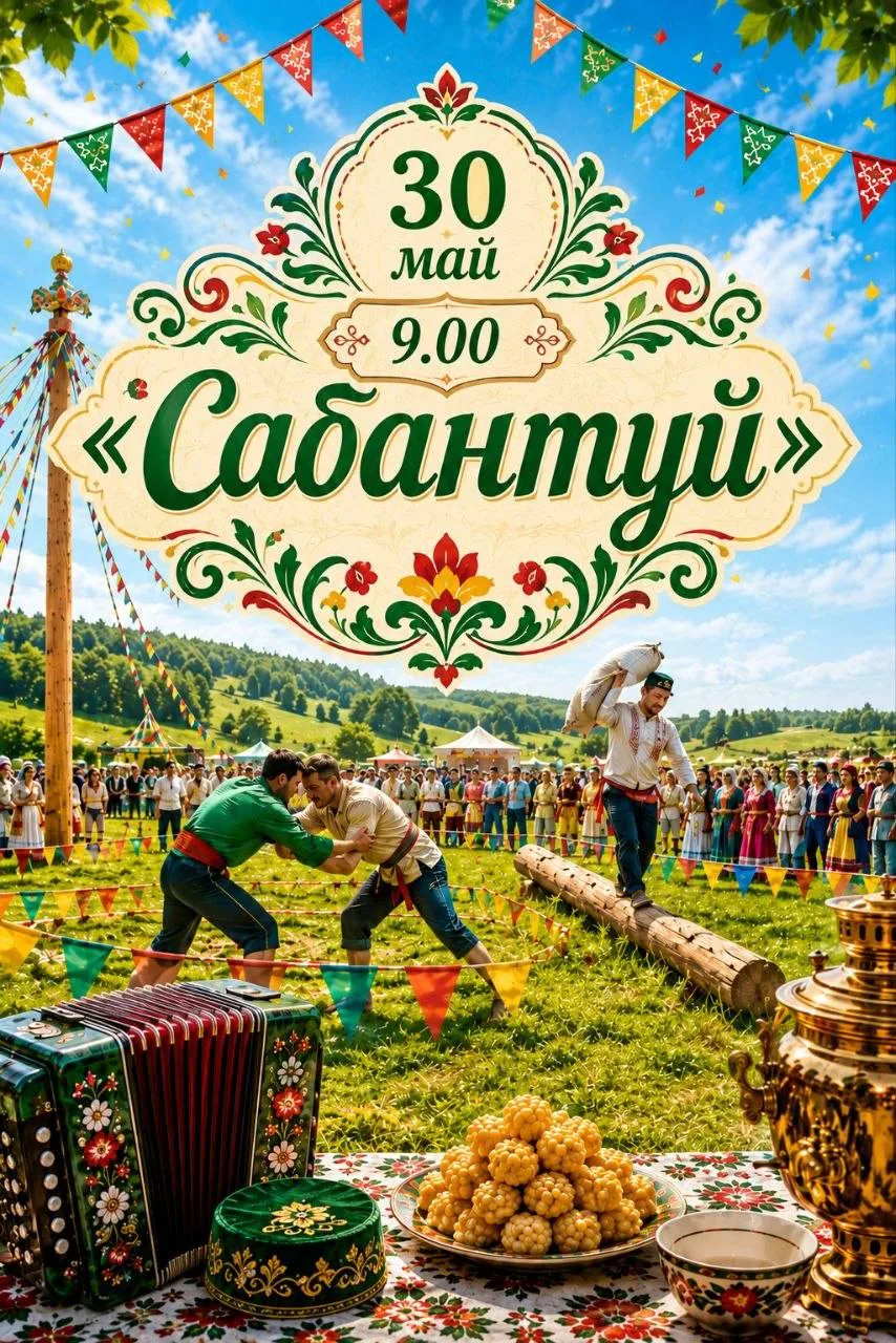 🎗 Ура, мәктәптә Сабан туе!