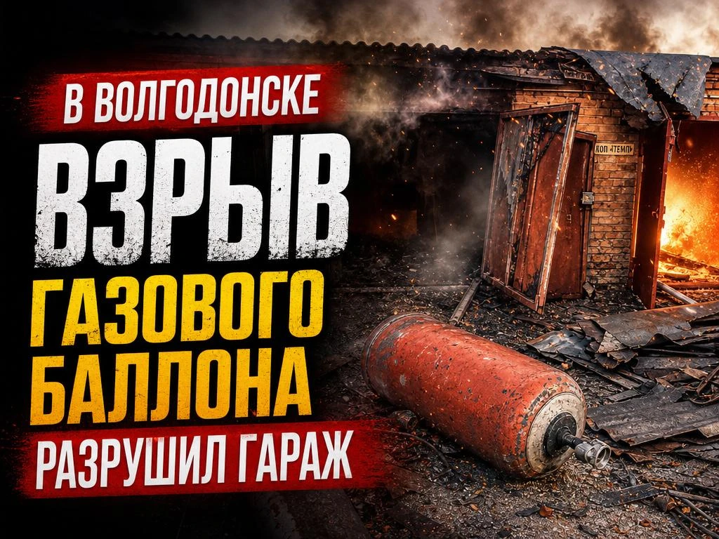 В Волгодонске взрыв газового баллона разрушил гараж