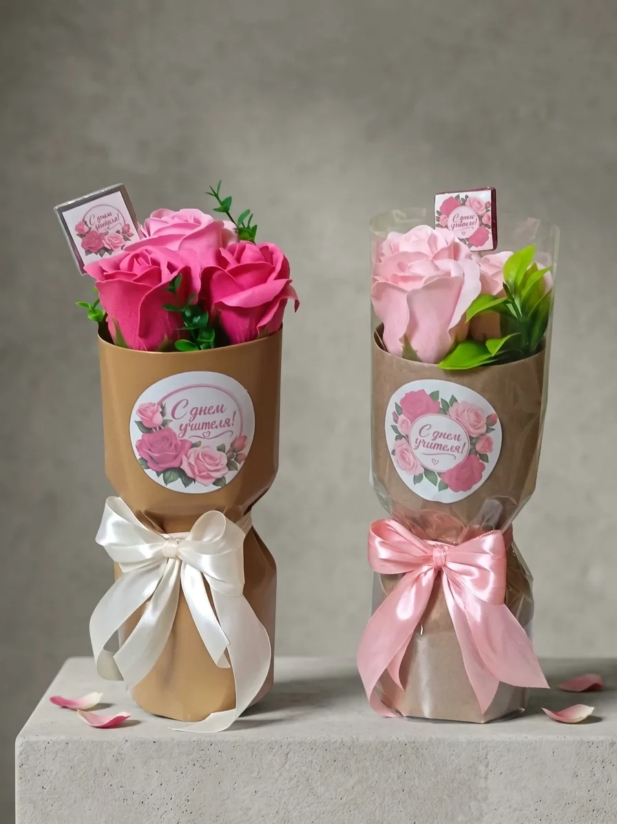 Мини-букет 10×25 см 🌹🍫
