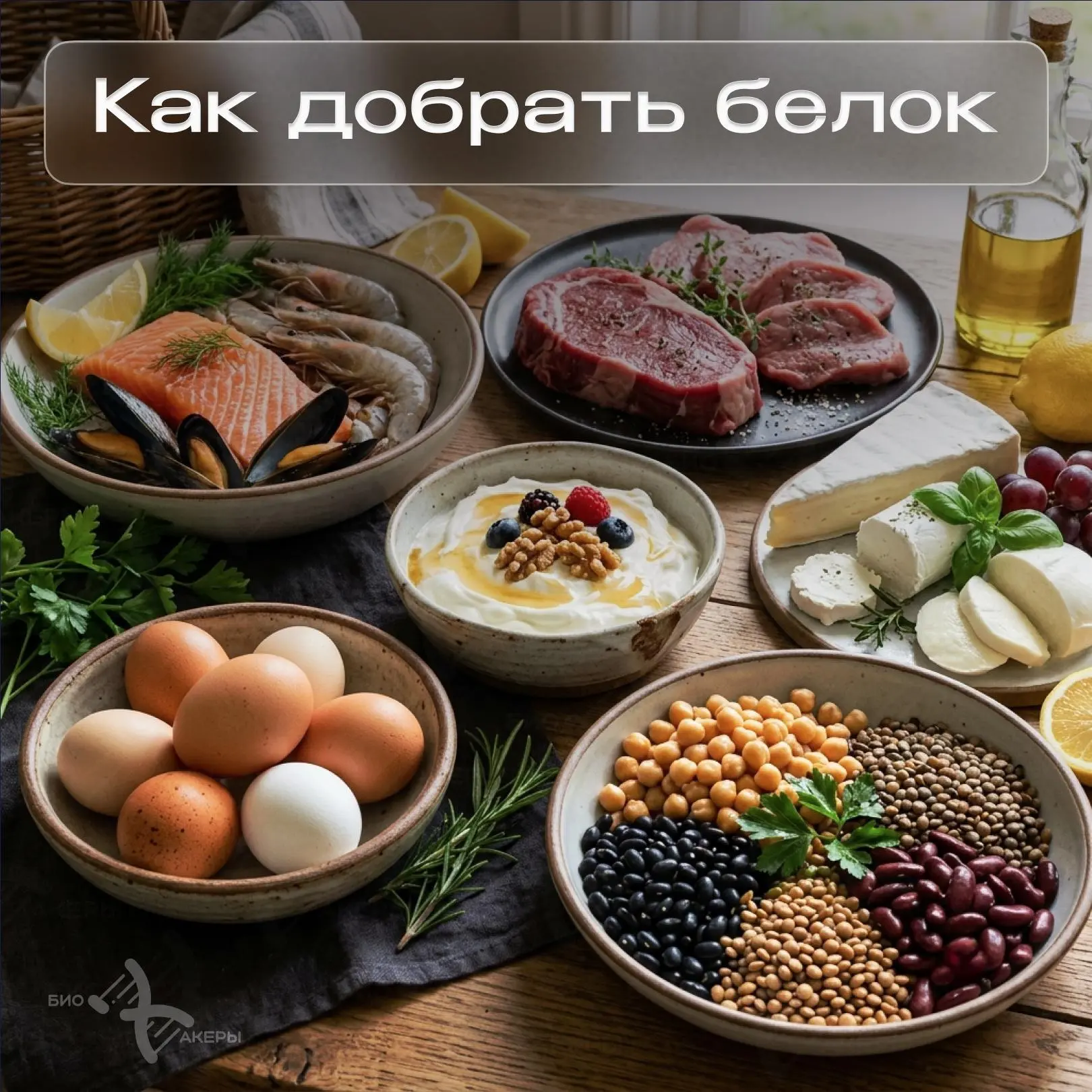 Надоели курица и творог? 5 способов легко добрать белок 🥚🐟

Белок — это фундамент для иммунитета, 