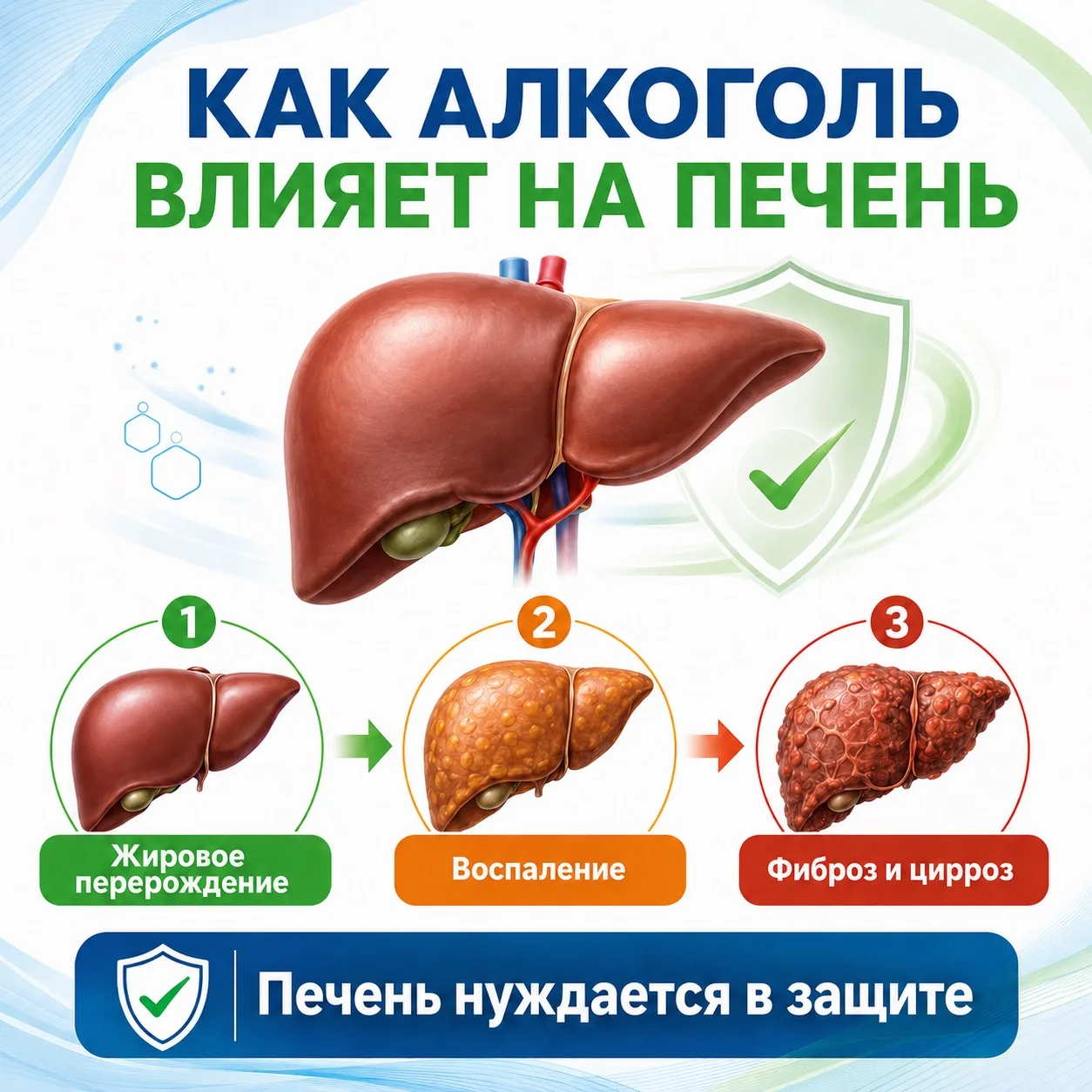 Алкоголь и печень: последствия могут быть серьёзными