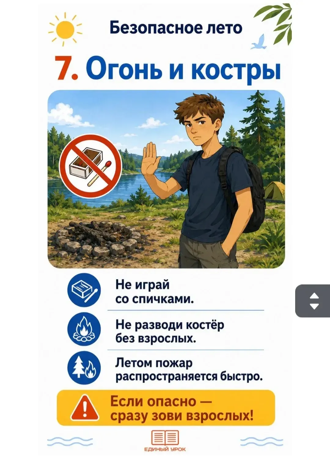 ☀️ Безопасное лето — это просто, если помнить правила.  Эти памятки — для ребят 12–16 лет. Внутри: в