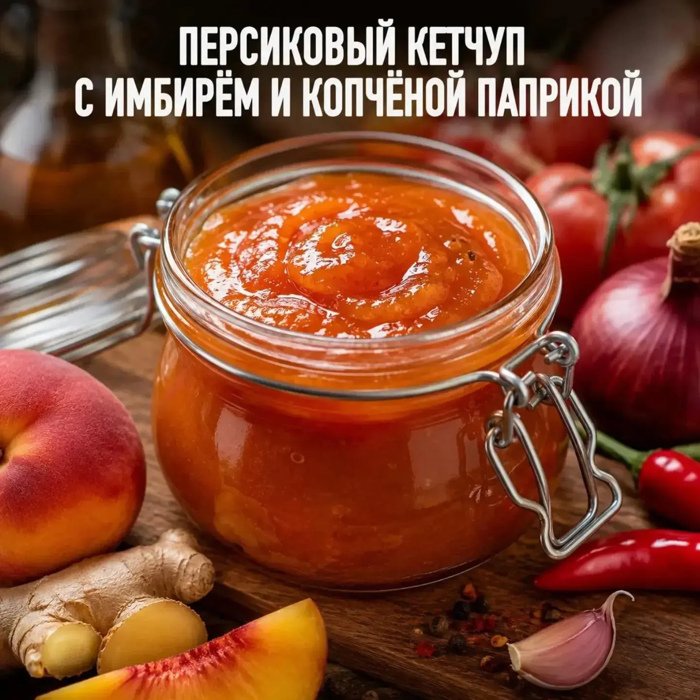 🍑 Персиковое варенье с имбирём и копчёной паприкой