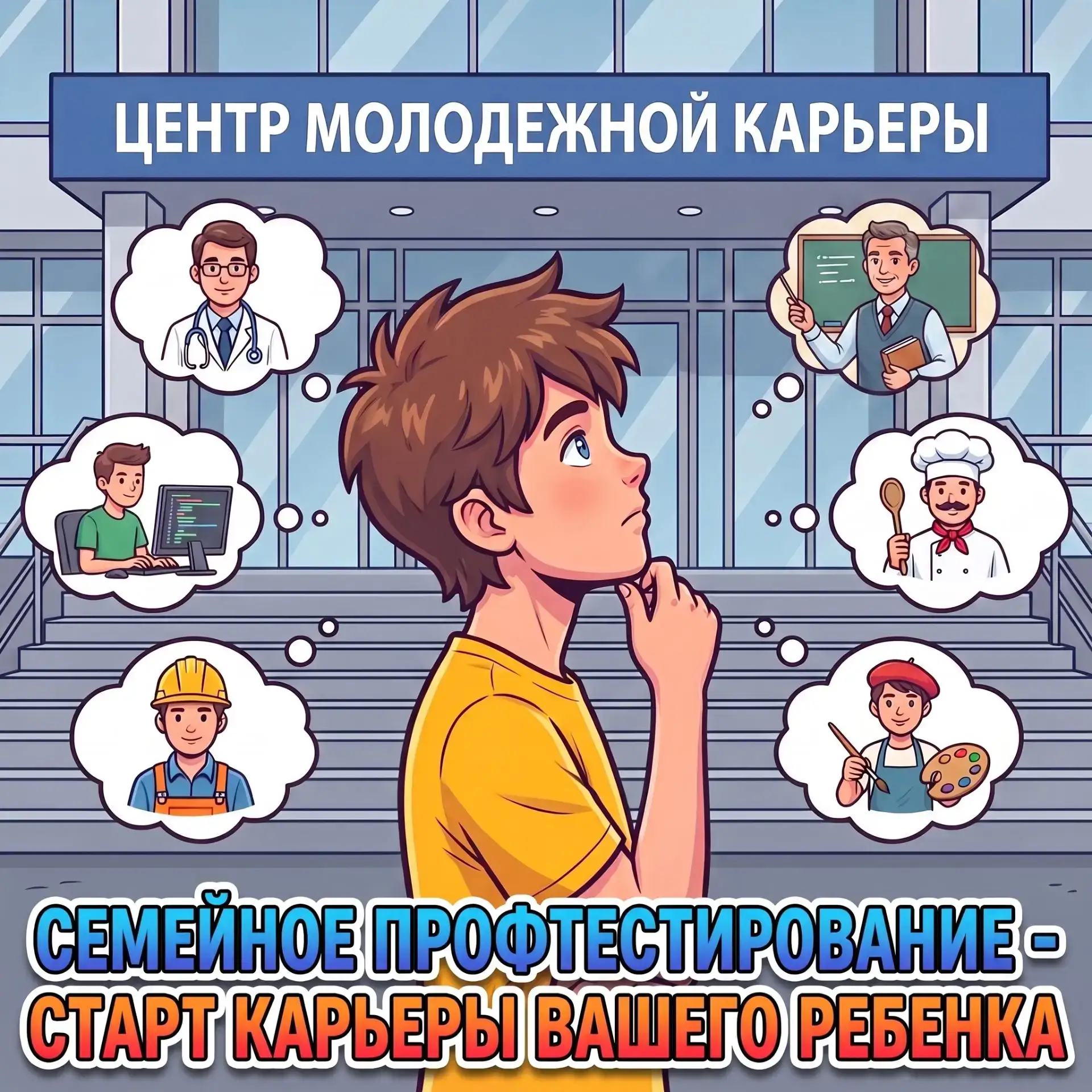 Скоро в школу, а ваш старшеклассник всё ещё не определился с выбором профессии? В Центр...