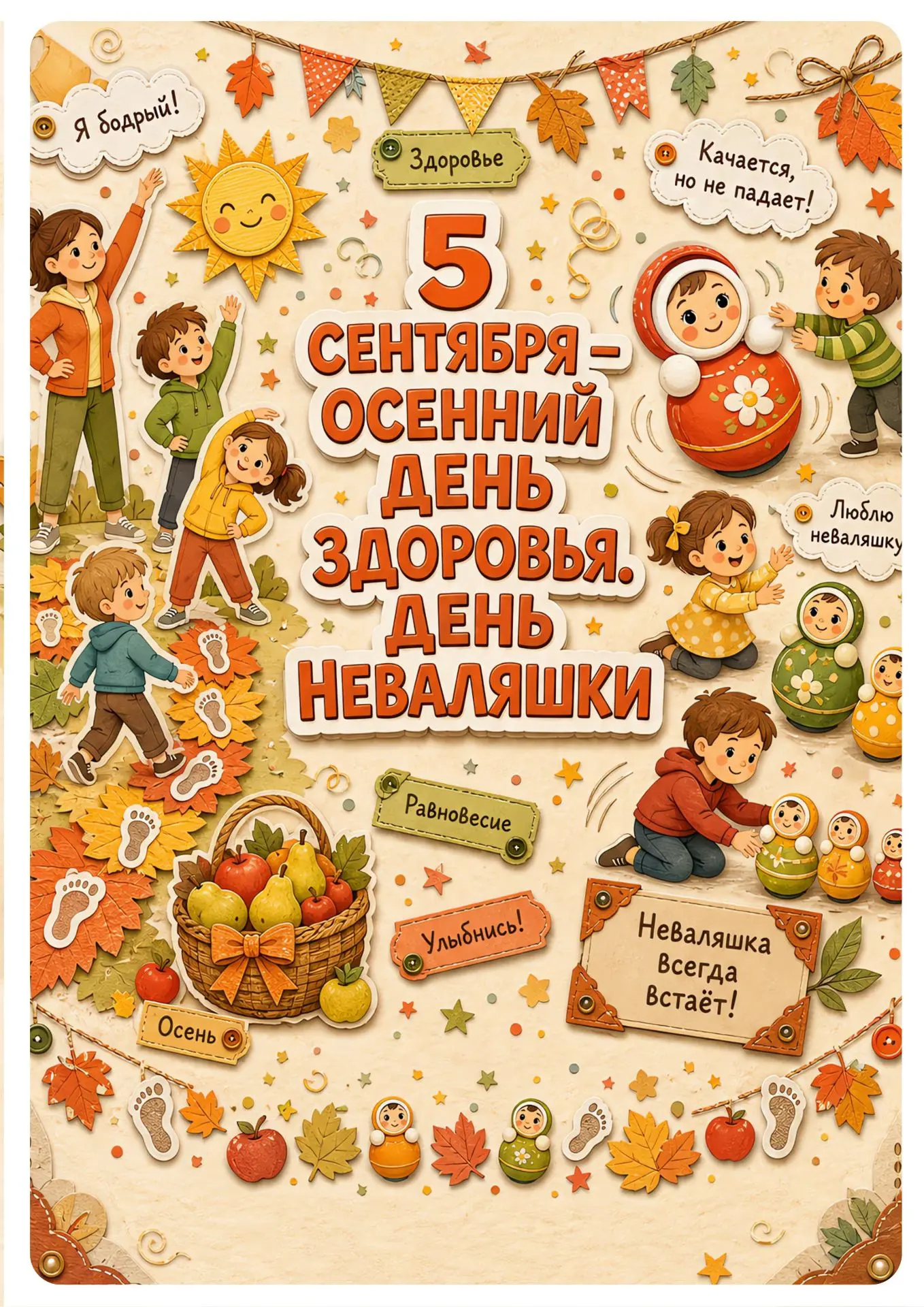 Осенний день здоровья: стойкий, как неваляшка!