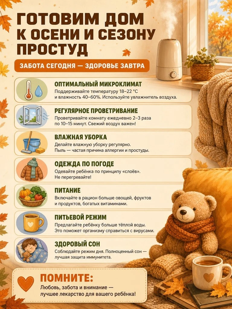 🍂 Готовим дом к осени — чтобы болеть не пришлось! 🍁
