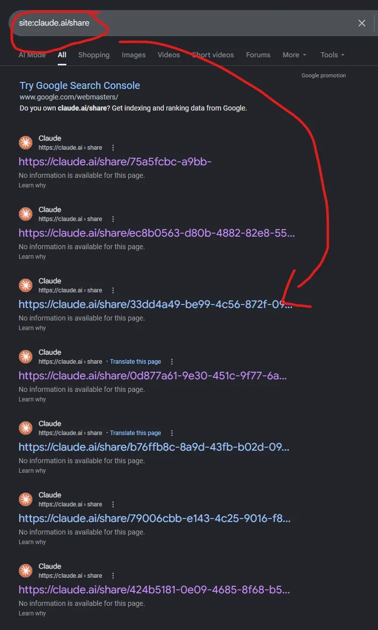 Проблемка индексации чатов есть не только у Deep Seek. Точнее так: никаких проблем с индексацией ваш