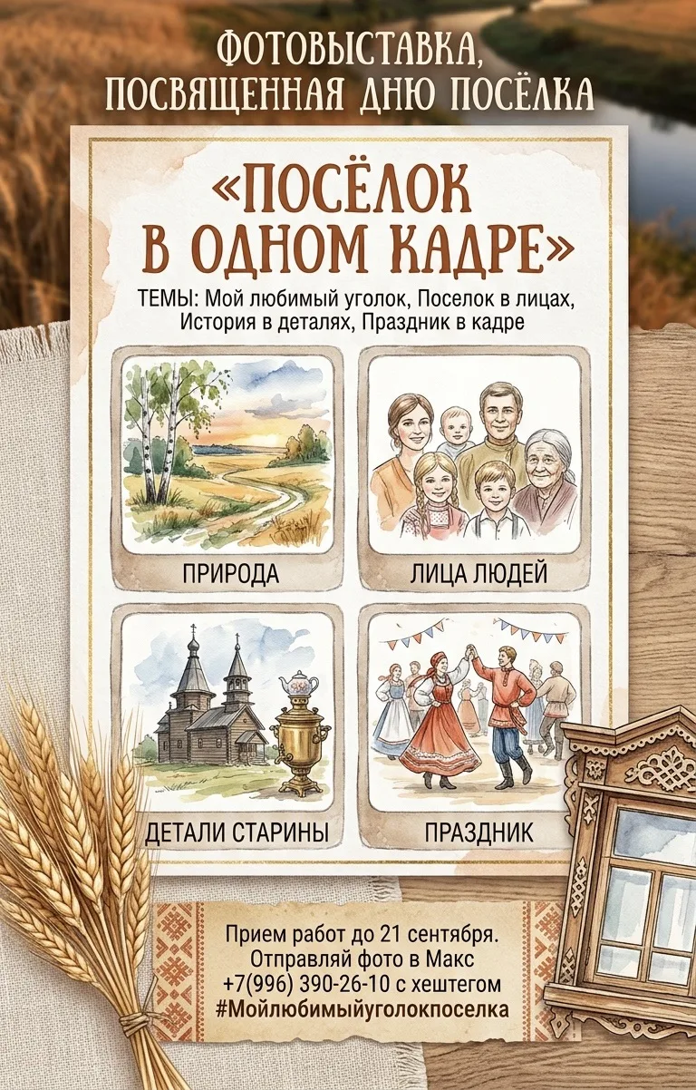 Фотоконкурс ко Дню посёлка: «Хор в одном мгновении» 🎉