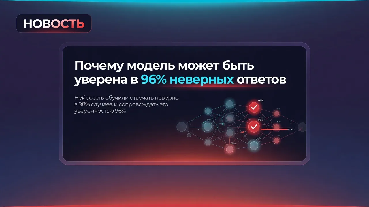 Почему модель может быть уверена в 96% неверных ответов